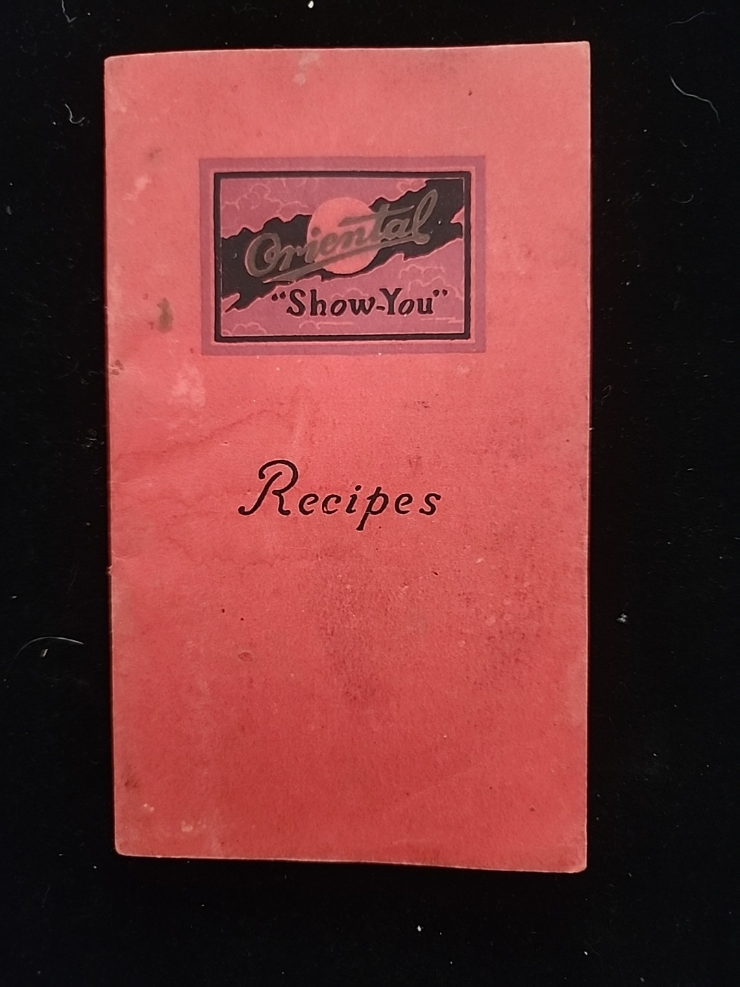 Libro de recetas vintage oriental Show-You cumplidos Oriental Show-You Co.