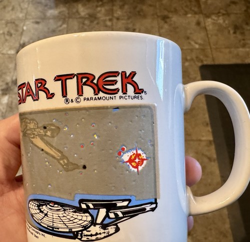 Taza de café Star Trek USS Enterprise Klingon Kilncraft de colección de los años 90 - Imagen 3 de 8