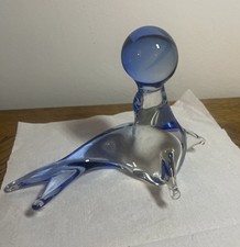 Murano Italy V. Nason C. Blue Clear Hand Blown Glass Seal
