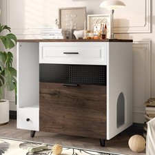 Vinsetto Cat Litter Box Enclosure, Brown