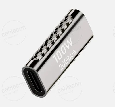 USB-C 3.2 Buchse Typ-C Verbindung Kabel Verlängerung Adapter Kupplung weiblich  - Bild 1 von 4