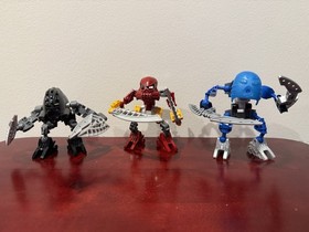 LEGO Bionicle Matoran Garan 8724 Balta 8725 Dalu 8726 Sets w/ Boxes & Manuals