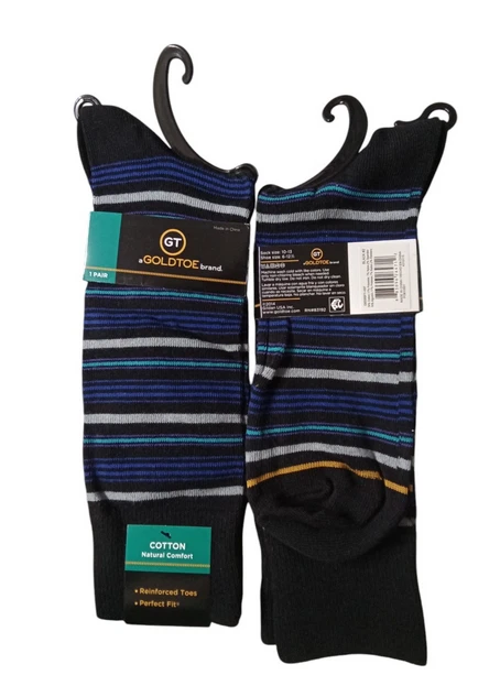 blue and gold dress socks Navy & Gold Flowers main image 0