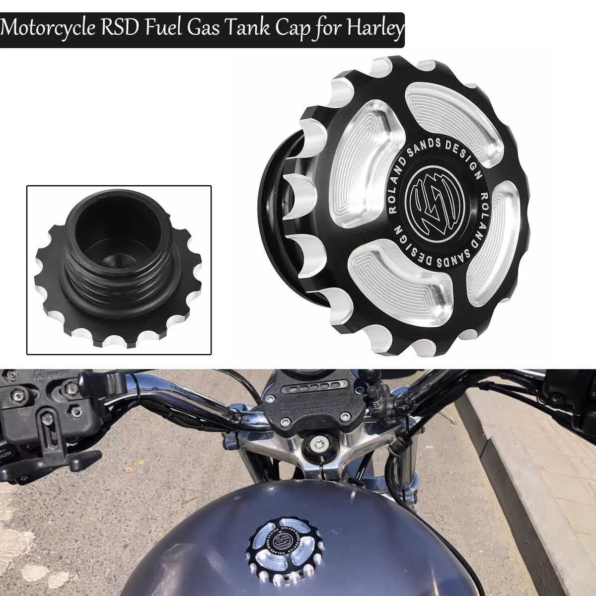 Custom motorcycle sale gas cap covers