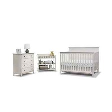 Farmhouse 3-Piece Nursery Set with 4-in-1 Convertible Crib, 4-Drawer Dresser,...