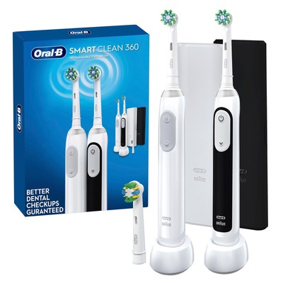 Oral-B Smart Clean 360 Rechargeable Electric Toothbrush, 2-pack