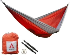 Portable Double Person Hammock Nylon Parachute Camping Hanging Swing Bed