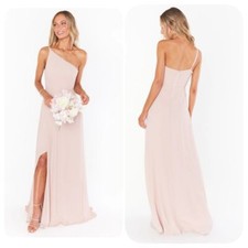 Show Me Your Mumu Shannon One Shoulder Dress In Dusty Blush Sz M