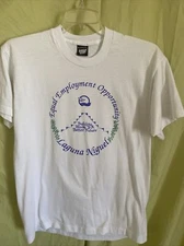 Vintage Single Stitch Laguna Nigel Employment T Shirt Size XL Made In USA