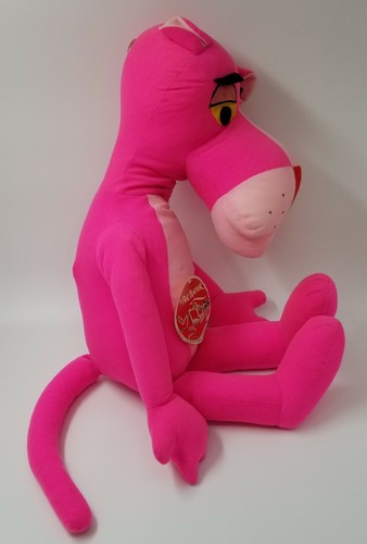 Vintage Pink Panther large 32” Cartoon Plush Rare 1976 with tag - Picture 12 of 12