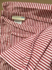 POTTERY BARN KIDS RED WHITE GINGHAM STRIPE TODDLE Flat Sheet