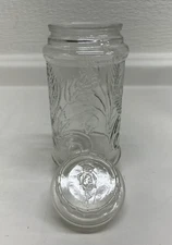 MR PEANUT  1982 Vintage Planters Glass Jar Canister Wheat Anchor Hocking 9"