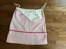 W by Worth Skirt Womens size 2 Cotton White w/red stripes