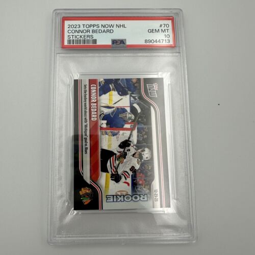 Connor Bedard 2023 Topps Now NHL Stickers Card PSA 10 GEM MT Rookie Hockey Star - Picture 2 of 3