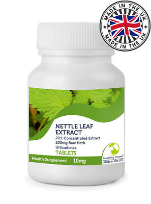 Nettle Leaf Extract Tablets extract 200mg Raw Herb Bottle x 500
