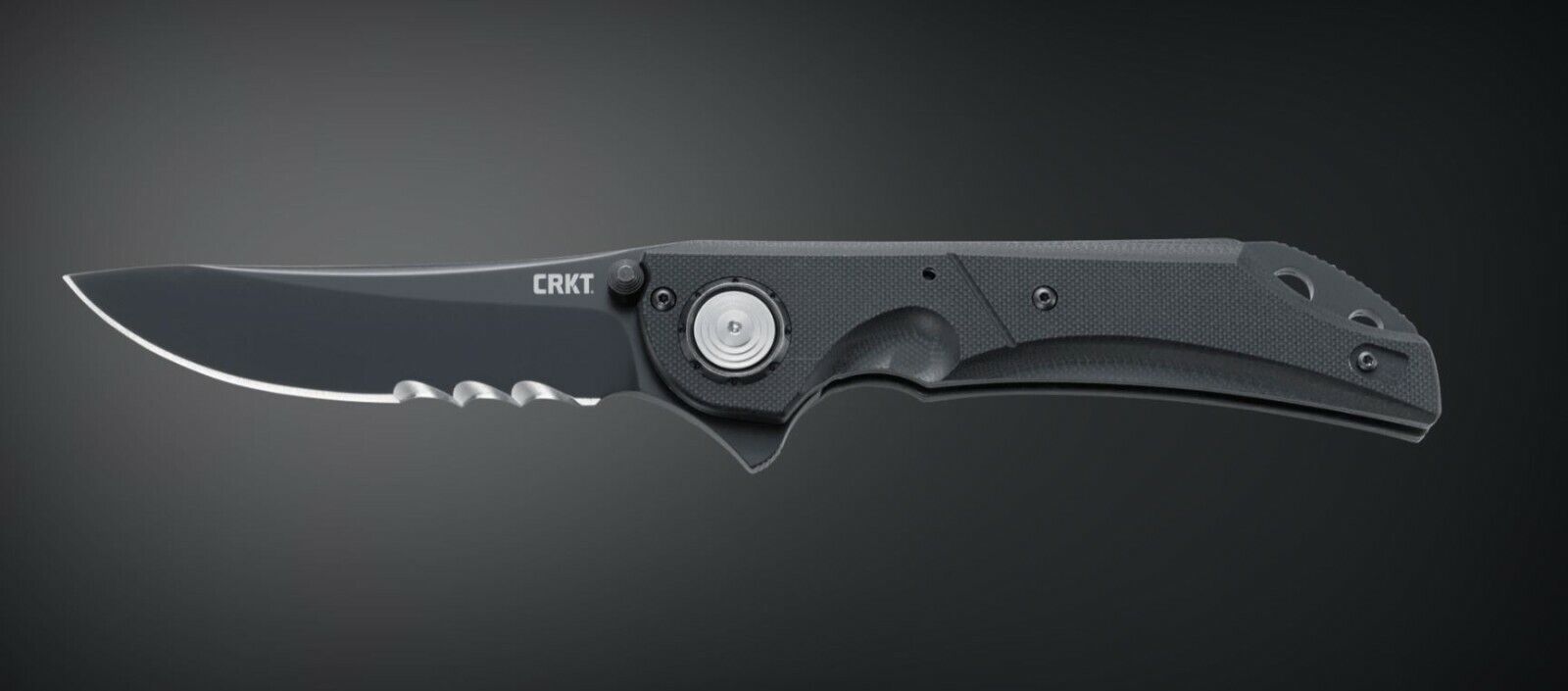 CRKT Seismic Folder Knife – Black with Veff Serrrations 5401K