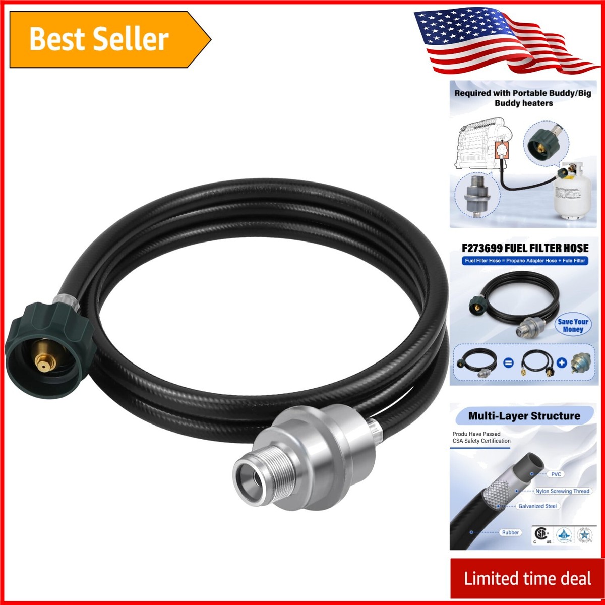Fuel Filter Mr Heater Big Buddy Propane Adapter Heater With Hose