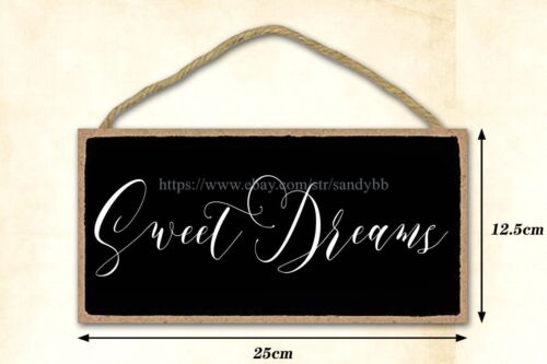 Letrero de madera retro vintage decoración pared dulces sueños - Imagen 2 de 2
