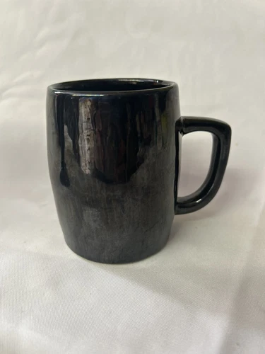 Vintage Van Briggle Pottery Ceramic Coffee Mug Cup Black Blue Flambe Colorado