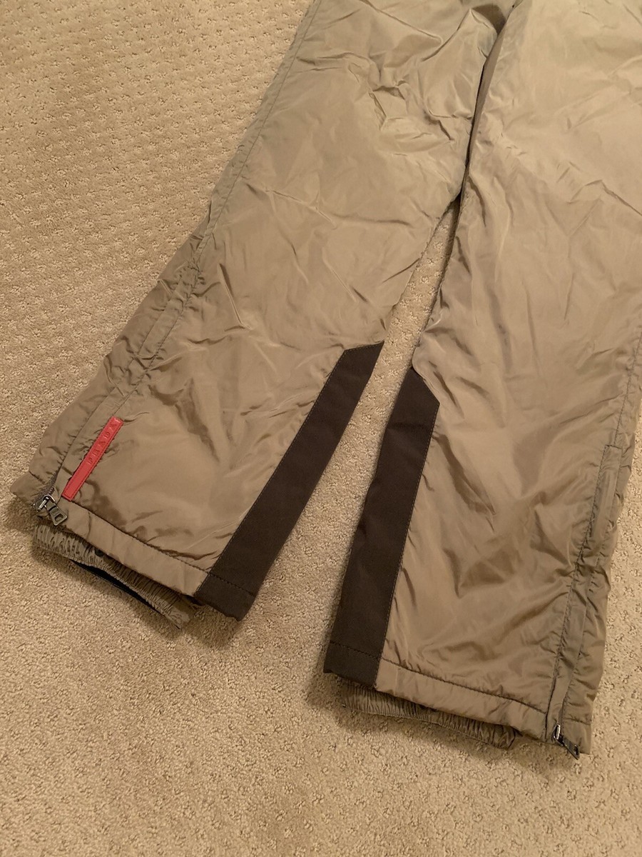 Prada Sport Gore-Tex Ski Pants Nylon Snow Technical Gold Red Prada Sport Gore-Tex Ski Pants Nylon Snow Technical Gold Red
