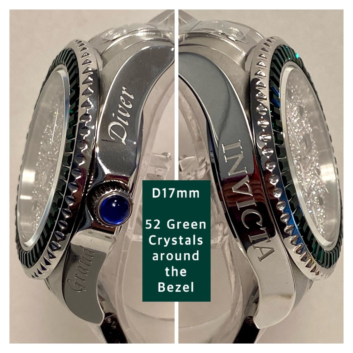 47mm Auto Pave Crystal Dial & Bezel |Silvertn Bracelet GRAND 