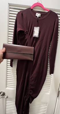 Nwt Vittoria Napoli Bordeaux Leather Clutch