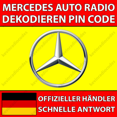  MERCEDES RADIO DEKODIEREN PIN CODE FÜR ALLE MODELLE ALPINE BECKER MF2199 M2910 