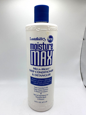 (1) LUSTRASILK MOISTURE MAX MEGA-MOIST DEEP CONDITIONER & DETANGLER 16 Fl oz.