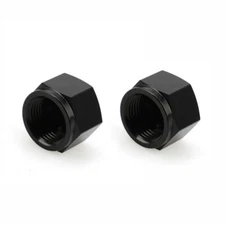 2Pcs -10AN AN10 Female AN Flare Fitting Cap Block off Nut Aluminum Black