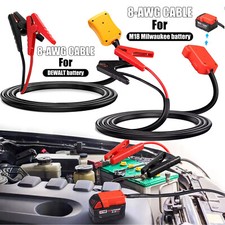 Jumper Cable Clamps for Milwaukee , Dewalt 20V Batteries 8AWG Jumper Starter