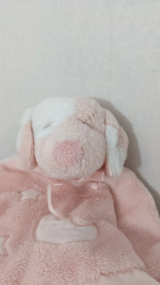 Manta de seguridad Douglas The Cuddle Toy rosa peluche perro estrella satinada Lovey 14X14 Foto 2 de 4