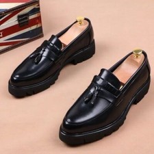 Mens Business Wedding Formal Dress Shoes Tassels Shoe Black Male