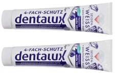 2 x dentalux 4-FOLD PROTECTION toothpaste SILK WHITE New from Germany