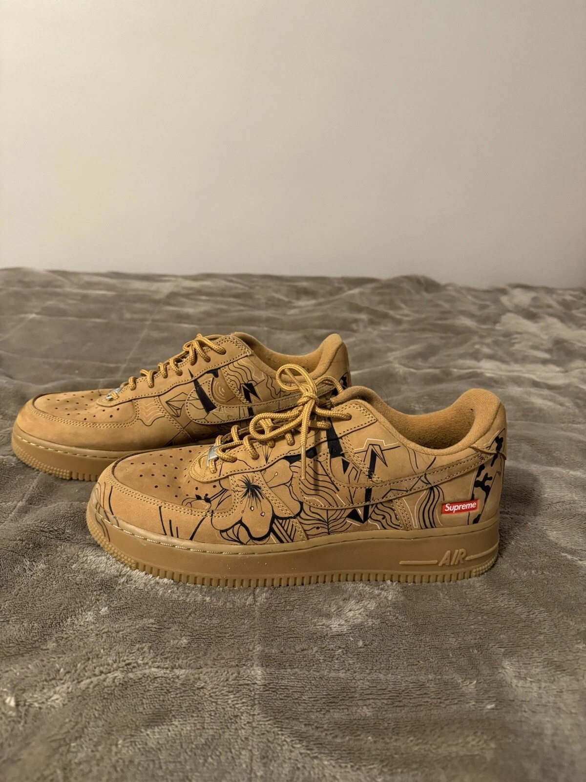 Taille 9   Nike Air Force 1 Low SP x Supreme Wheat 2021   DN1555 200 personnalisé