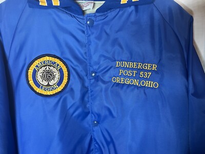 Vtg American Legion Jacket Size Large Post 537 Oregon Ohio Button