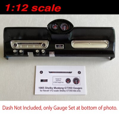 1/12 1965 SHELBY MUSTANG GT-350 GAUGE FACES for 1/12 scale REVELL kits PLS READ