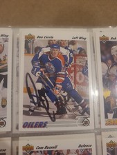 1991-92 Upper Deck Dan Currie Oilers Auto Autographed Signed Card