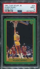 PSA 9 MINT 1991 TUFF STUFF JR. VLADE DIVAC w/ MICHAEL JORDAN #24 LAKERS B215