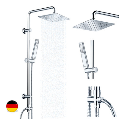 Überkopfbrause Set Regen Duschsystem Massage Duschsäule mit Handbrause DE LUXUS