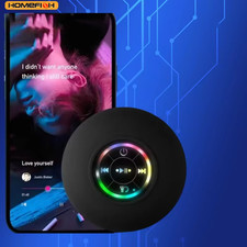 Bathroom Waterproof Wireless LED Suction Cup Bluetooth Speaker Portable Outdoor