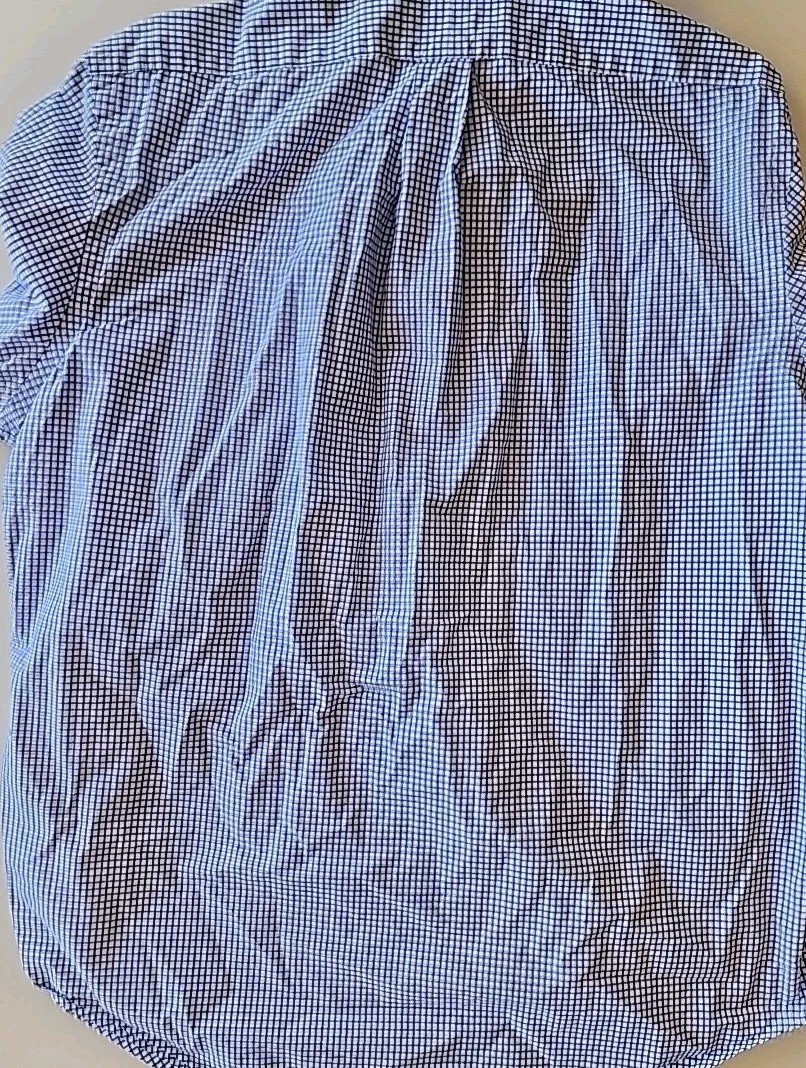 Polo Ralph Lauren camicia abbottonata uomo taglia grande blu a quadri manica lunga pony