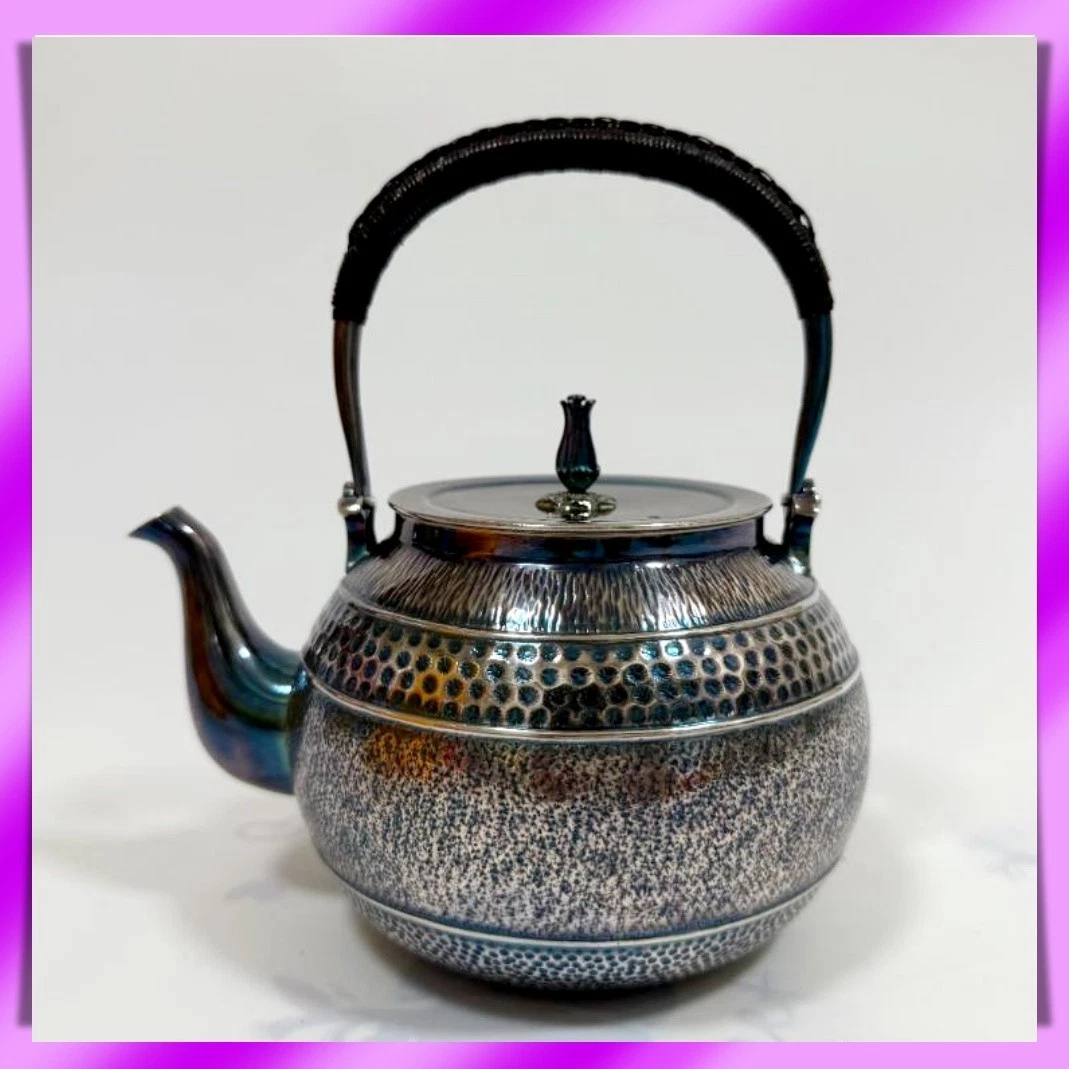 古董日本银色茶壶| eBay