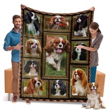 Blanket Gifts for Women Men, Twin 60" x 80" Cavalier King Charles Spaniel