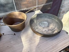 Coppia Tegami Pentola Rame Antico Epoca 