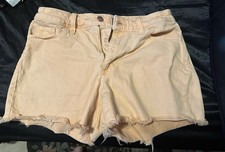 Universal Thread Vintage Midi Cut Off Denim Shorts Mid Rise orange 6/28 Pockets