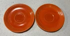 Set of One Saucer and One B/B Orange Plates Fiesta Homer Laughlin Co USA