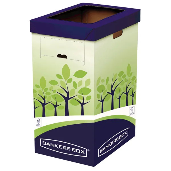 Cestino per Riciclo Fellowes - 31,5x60,8x42,7 cm - 8049202 (Verde e Blu Conf. 2)