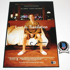 SOFIA COPPOLA SIGNED 'LOST IN TRANSLATION' 12x18 MOVIE POSTER C BECKETT BAS COA