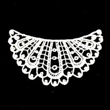 Vintage Small Crochet Flower Applique Patch from the 80's Off White