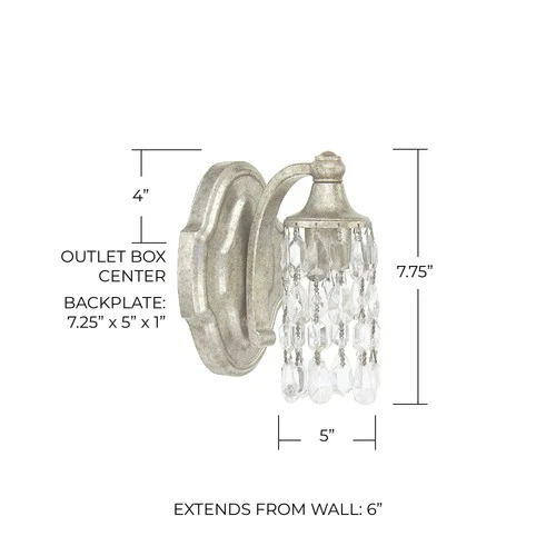 Capital Lighting 8521-CR Blakely 8" Tall Bathroom Sconce - Picture 3 of 4
